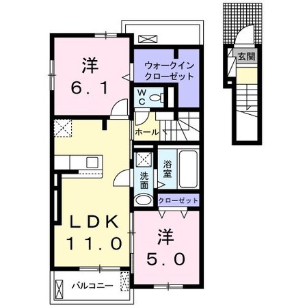 フィオーレIIIの物件間取画像